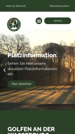 Vorschau der mobilen Webseite www.golfclub-anholt.de, Golfclub Wasserburg Anholt