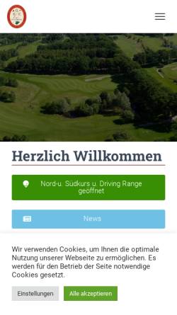 Vorschau der mobilen Webseite www.golfclub-rheine.de, Golfsportclub Rheine/Mesum