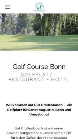 Vorschau der mobilen Webseite www.golf-course-bonn.de, Internationaler Golfclub Bonn