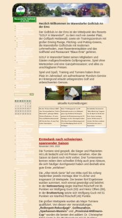 Vorschau der mobilen Webseite www.warendorfer-golfclub.de, Warendorfer Golfclub an der Ems