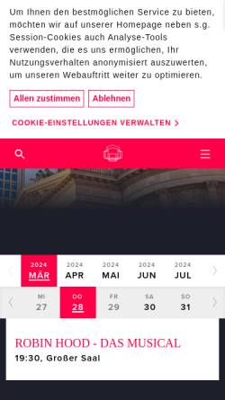 Vorschau der mobilen Webseite www.alteoper.de, Alte Oper Frankfurt