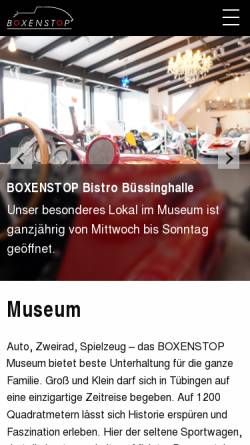 Vorschau der mobilen Webseite www.boxenstop-tuebingen.de, Boxenstop