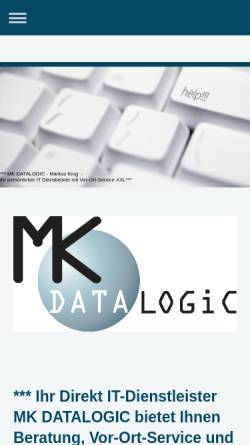 Vorschau der mobilen Webseite www.mk-datalogic.com, MK DATALOGIC Markus Krug