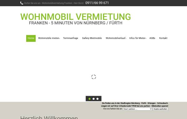 Vorschau von www.wohnmobile-franken.de, Wohnmobilvermietung Franken