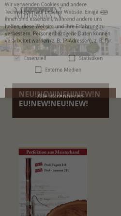 Vorschau der mobilen Webseite b-moosmann.de, Moosmann, Bernd Meisterwerkstätte für Holzblasinstrumente
