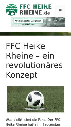 Vorschau der mobilen Webseite www.ffc-heike-rheine.de, FFC Heike Rheine e.V.