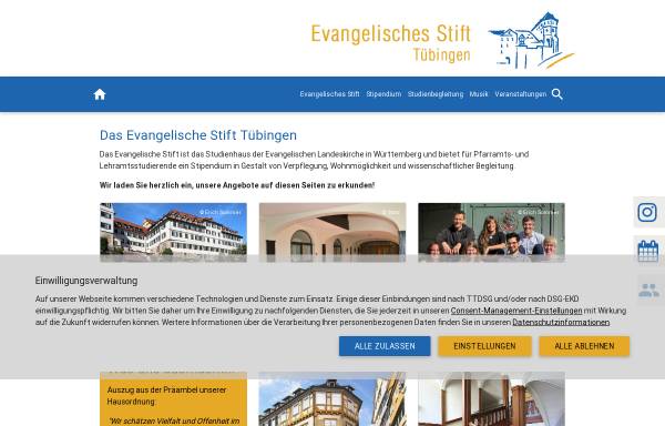Vorschau von www.evstift.de, Evangelisches Stift