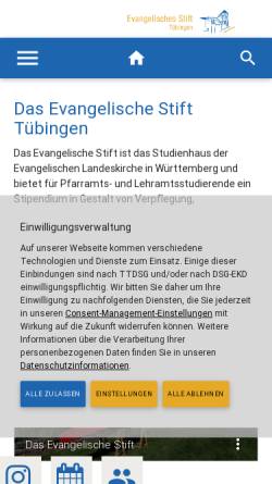 Vorschau der mobilen Webseite www.evstift.de, Evangelisches Stift