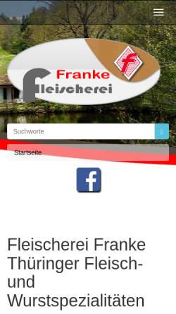 Vorschau der mobilen Webseite fleischerei-franke.de, Fleischerei Franke, Inh. Gabi Hirsch und Gitte Bajorat