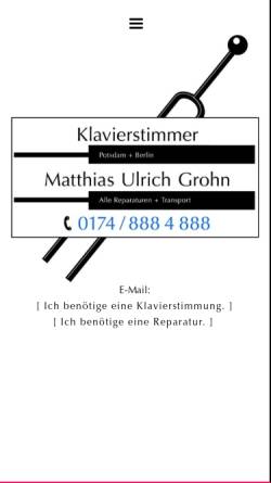 Vorschau der mobilen Webseite www.klavierstimmerpotsdam.de, Grohn, Matthias