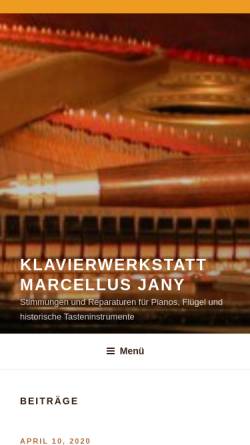 Vorschau der mobilen Webseite www.klavierstimmer-jany.de, Jany, Marcellus