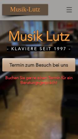 Vorschau der mobilen Webseite www.musik-lutz.de, Lutz, Waldemar