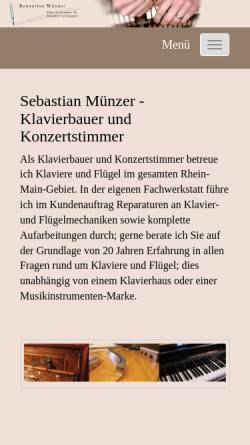 Vorschau der mobilen Webseite www.klavierbauer-muenzer.de, Münzer, Sebastian