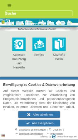 Vorschau der mobilen Webseite www.kieznetz.de, Kieznetz