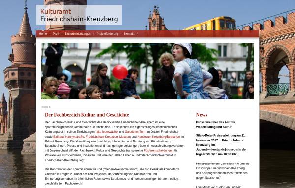 Vorschau von www.kulturamt-friedrichshain-kreuzberg.de, Kulturamt Friedrichshain-Kreuzberg
