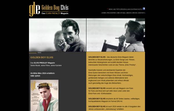 Vorschau von www.goldenboyelvis.de, Golden Boy Elvis - Das Elvis-Presley-Magazin
