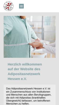 Vorschau der mobilen Webseite adipositas-hessen.de, Adipositas-Netzwerk Hessen