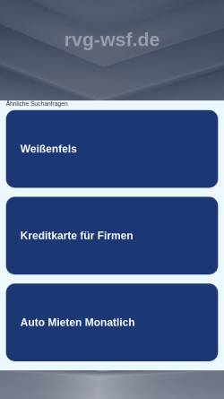 Vorschau der mobilen Webseite www.rvg-wsf.de, Regionalverkehrsgesellschaft mbH Weißenfels