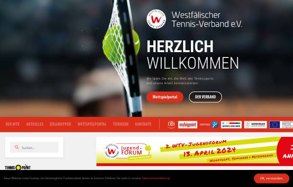 Vorschau von wtv.de, Westfälischer Tennis-Verband e.V.