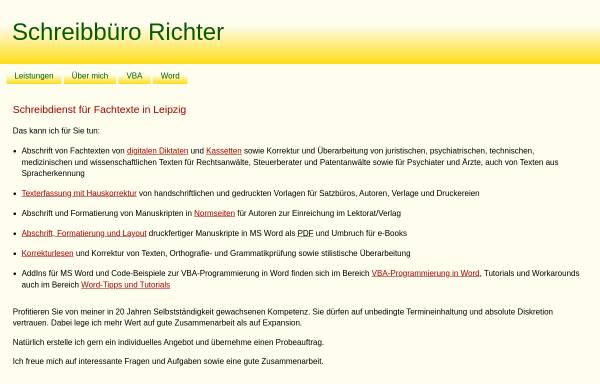 Vorschau von www.schreibbuero-richter.de, Schreibbüro Richter