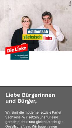 Vorschau der mobilen Webseite portal.dielinke-in-sachsen.de, Die Linke. Sachsen
