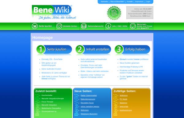 Vorschau von benewiki.de, BeneWiki - Die guten Seiten des Internet