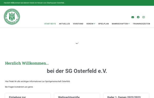 Vorschau von www.sgosterfeld.de, Spielgemeinschaft Osterfeld, Abteilung Tischtennis