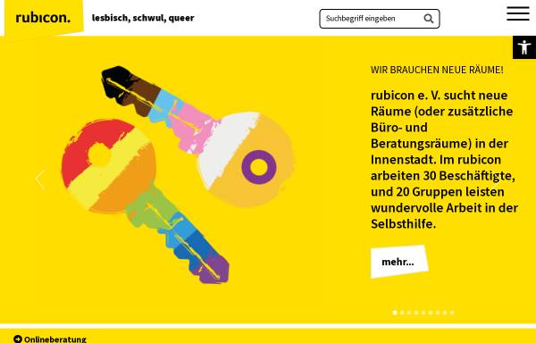 Vorschau von www.rubicon-koeln.de, RUBICON Beratungszentrum für Lesben und Schwule