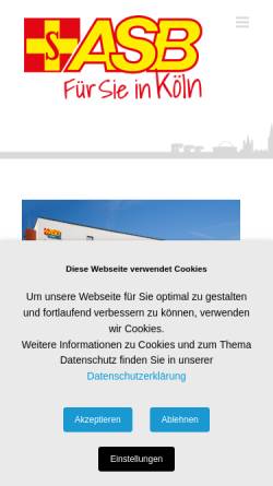 Vorschau der mobilen Webseite asb-koeln.de, ASB Köln e.V.