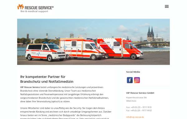 Vorschau von www.vip-rescue.de, VIP Rescue Service