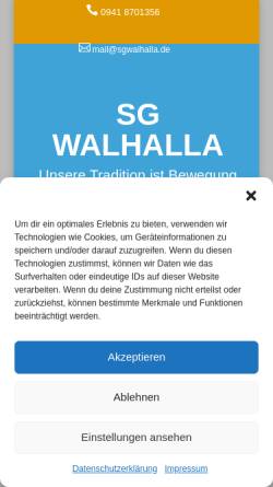 Vorschau der mobilen Webseite sg-walhalla.de, Sportgemeinschaft Walhalla e.V.