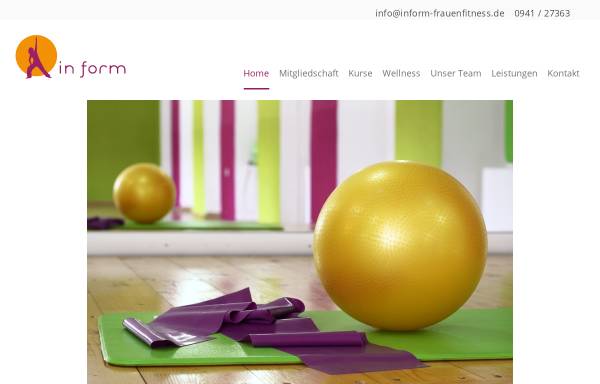 Vorschau von www.inform-frauen-fitness.de, inform - Fitness- und Tanzstudio für Frauen