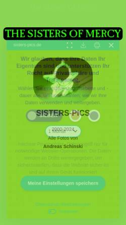 Vorschau der mobilen Webseite www.sisters-pics.de, The Sisters Of Mercy