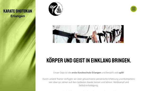 Vorschau von www.karate-homepage.de, Karate Dojo Erlangen Shotokan/Fudoshin-Ryu