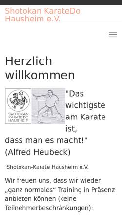 Vorschau der mobilen Webseite karatedo-hausheim.de, Karatedo-Hausheim