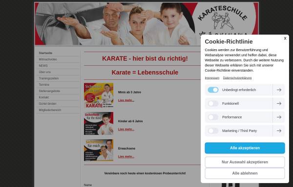 Vorschau von www.karateschule-okinawa.de, Karateschule Okinawa Bayreuth, Kulmbach, Pegnitz, Auerbach DJKB