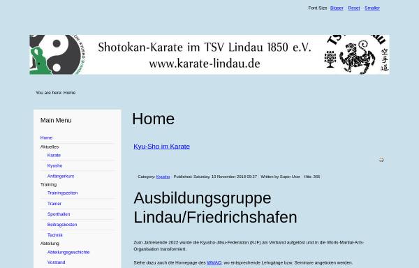 Vorschau von www.karate-lindau.de, TSV Lindau - Abteilung Karate