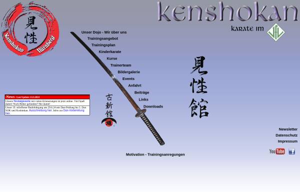 Vorschau von www.kenshokan.de, VfL Nürnberg Abteilung Karate / Aikido