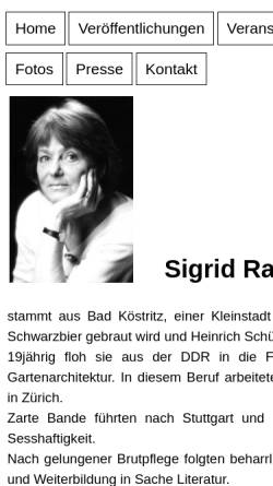 Vorschau der mobilen Webseite www.sigrid-ramge.de, Sigrid Ramge