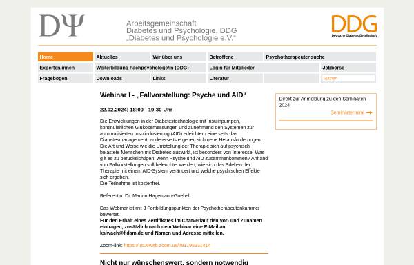 Vorschau von www.diabetes-psychologie.de, Diabetes und Psychologie e.V.
