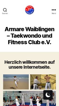 Vorschau der mobilen Webseite www.armare-waiblingen.de, Armare e.V.