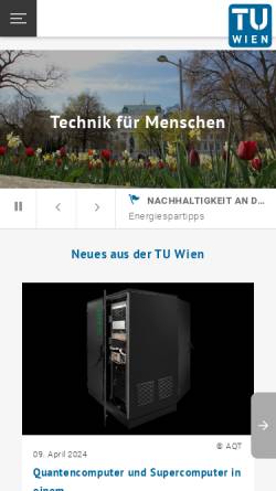 Vorschau der mobilen Webseite www.tuwien.ac.at, Technische Universität Wien