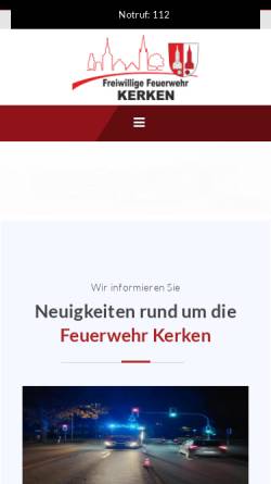 Vorschau der mobilen Webseite www.feuerwehr-nieukerk.de, Freiwillige Feuerwehr Kerken-Nieukerk