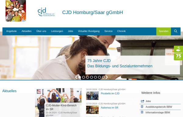Vorschau von www.cjd-homburg.de, CJD Christliches Jugenddorfwerk gGmbH Schwarzenbach