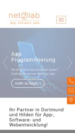 Vorschau der mobilen Webseite netzlab.de, netzlab GmbH
