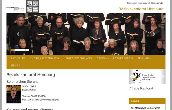 Vorschau von www.kirchenmusik-homburg.de, Verein zur Förderung der Kirchenmusik in der protestantischen Stadtkirche e.V.