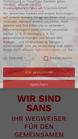 Vorschau der mobilen Webseite www.sans-hn.de, Sans GmbH