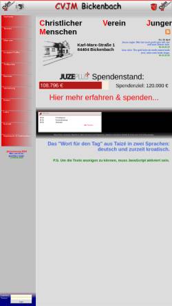 Vorschau der mobilen Webseite www.cvjm-bickenbach.de, CVJM Bickenbach