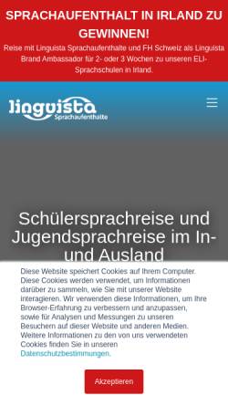 Vorschau der mobilen Webseite www.linguista.ch, Follow Me Jugendsprachkurse