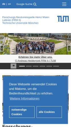 Vorschau der mobilen Webseite www.frm2.de, Bürger gegen Atomreaktor Garching